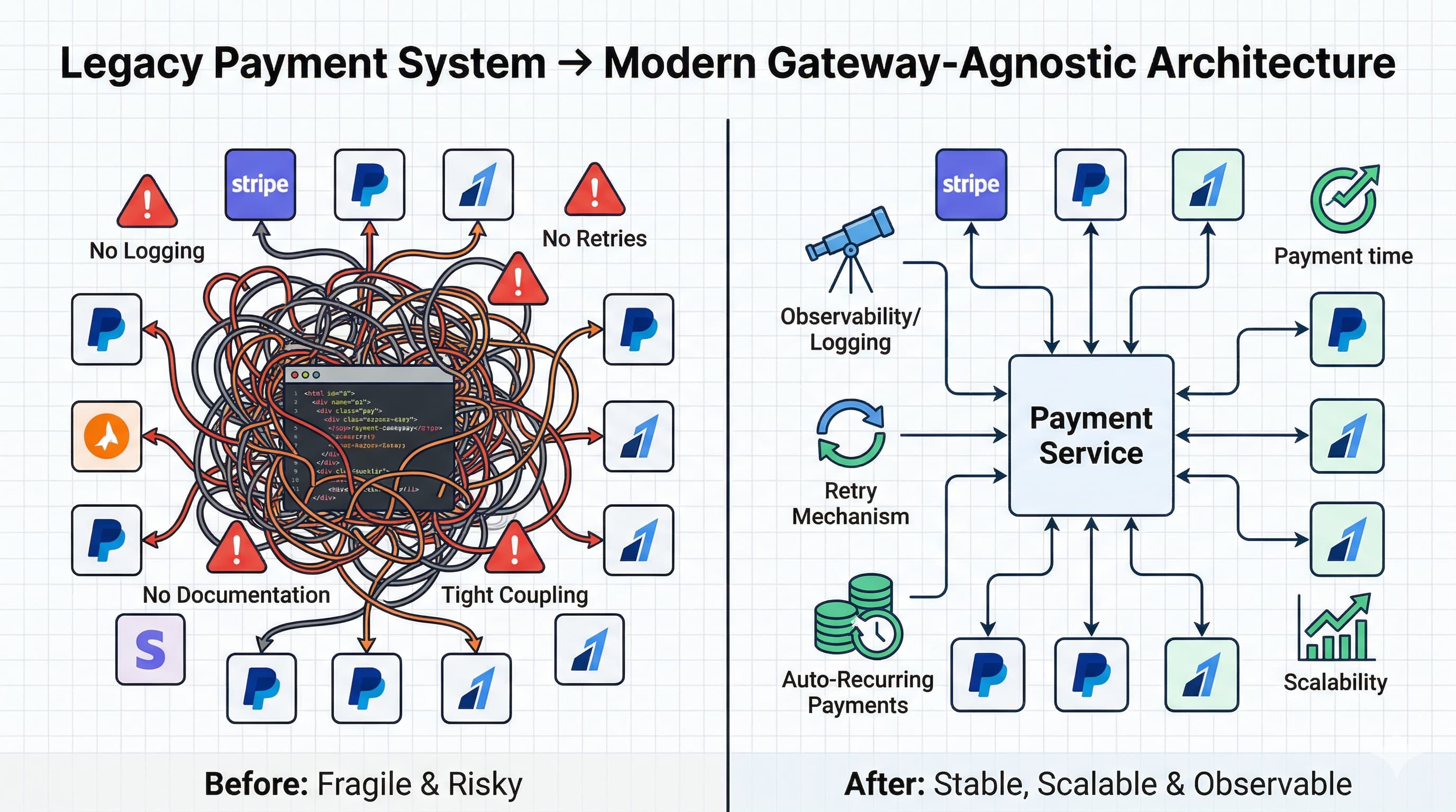 Legacy payment modernization centralized system overview